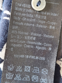 Scotch & Soda blouse. Maat 2, Donkerblauw/stierenprint.