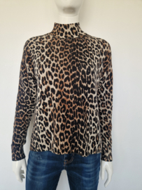 Ganni leopard trui. Maat S/M. Merinowol & yak