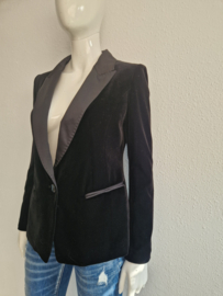 Kaylee Tankus velours blazer. Maat 38/40. Zwart