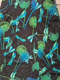 Lien & Giel maxi rok. Maat M. Zwart/print.
