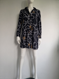 Studio Anneloes tuniek. Maat 40, Zwart/print.