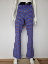 Studio Anneloes flared pantalon. Maat M. Lila/blauw/travelstof.