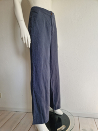 La Fée Maraboutée palazzo pantalon. Maat 38. Blauw/linnen.