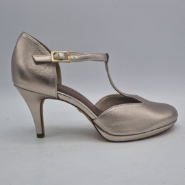 Tamaris pumps met enkelbandje. Maat 40,Zilver.