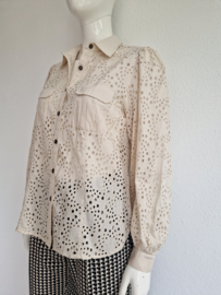 Summum Woman blouse. Maat 40, Crème/broderie.