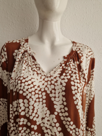 Milano Italy maxi dress. Maat 40/42. Bruin/crème.