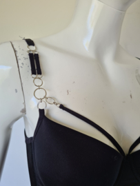 Marlies Dekkers torselet. Mt. 70D. Zwart/zilver.