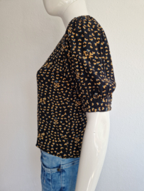Leon & Harper blouse. Maat 36, Zwart/print.