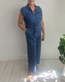 King Louie Amy Chambray jumpsuit. Maat 40. Blauw