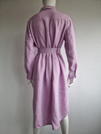 Riani doorknoopjurk. Maat 40, roze/linnen