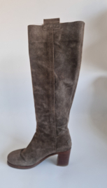 Shabbies Amsterdam hoge laarzen | Maat 40 | Taupe |