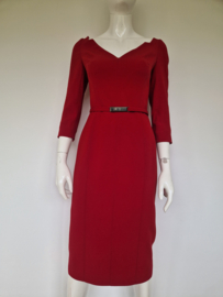 Karen Millen Forever Bar Belt Dress. Maat 36, Rood