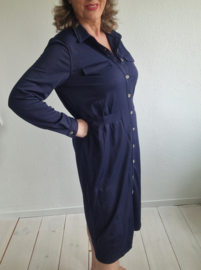 Ivy Beau doorknoopjurk. Maat 44, Blauw.