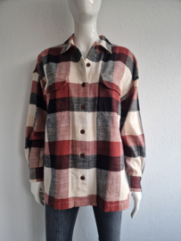 Closed blouse Kyra. Maat M. Ruit/flanel.