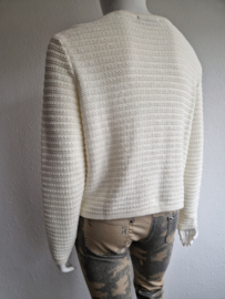 Red Button vest Chanel. Maat XL. Off white.