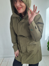 Basil Mosse bicycle rain parka. Maat M. Groen