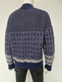 COS trui met turtleneck. Maat M. Blauw/wit.