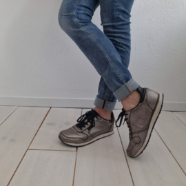 Woden sneakers. Maat 40, Metallic leer