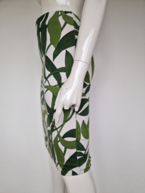 Marc Cain kokerrok. Maat 3, Bladerenprint.