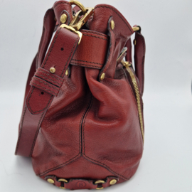 Bogner leren schoudertas . Bordeaux