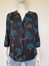 NYDJ blouse. Mt. S. Zwart/blauw.