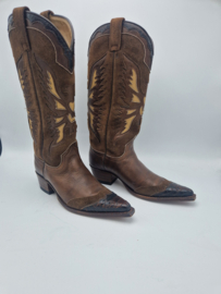 Sendra westernlaarzen. Maat 36, Bruin/leer.