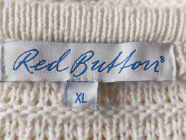 Red Button vest Chanel. Maat XL. Off white.