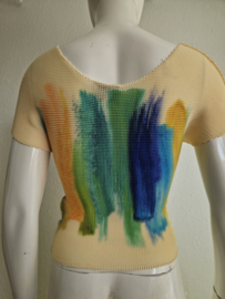 Leo & Ugo top. Maat 2. Geel/blauw.