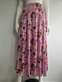 Claudia Sträter midi rok. Maat 40. Lila/bloemenprint.