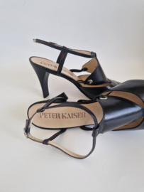 Peter Kaiser zwarte leren slingback pumps met spitse neus. Maat 7.5.