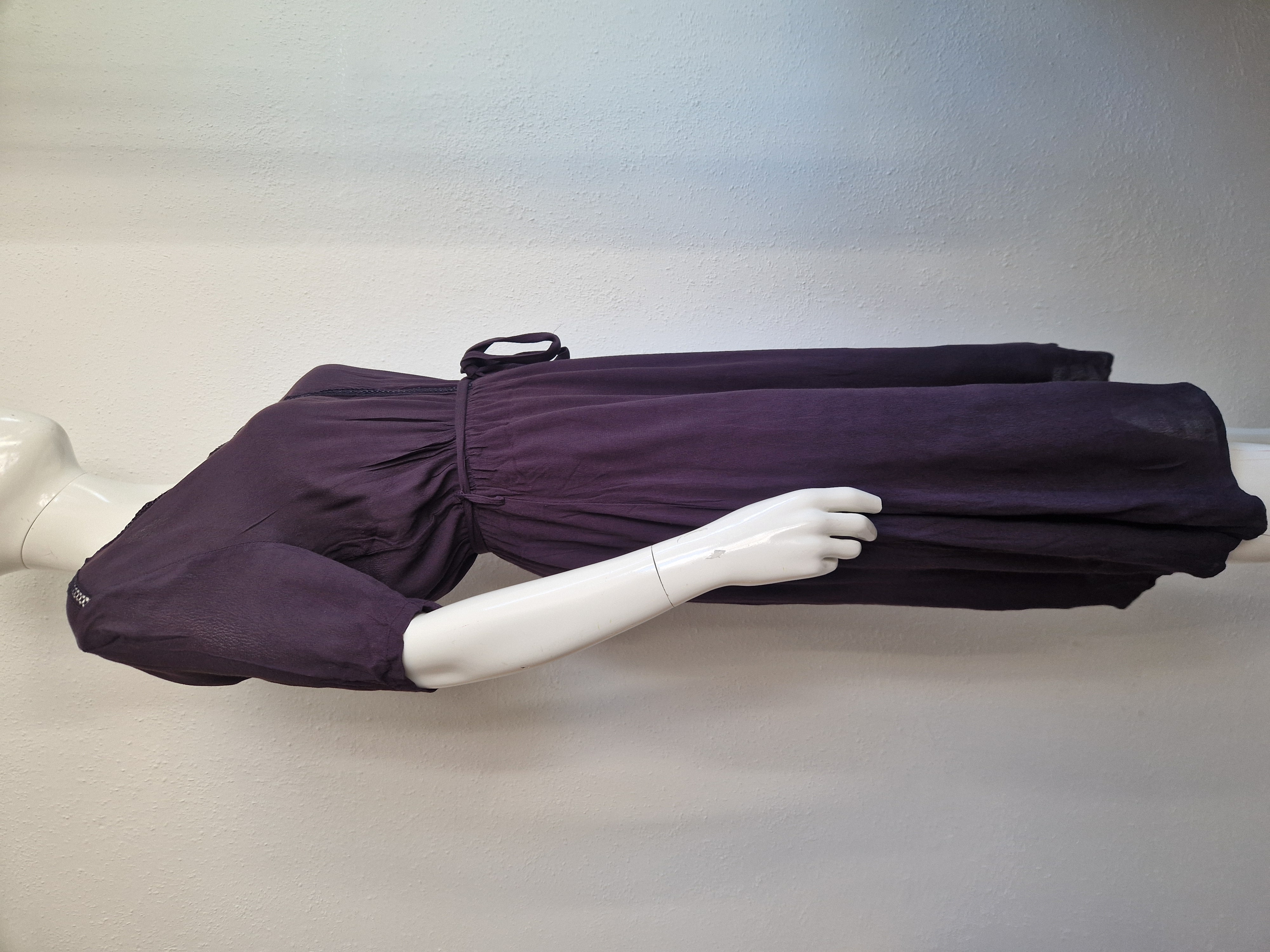 Artlove jurk. Maat 38, Aubergine.