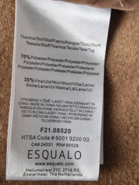 Esqualo double breased mantel. Maat 40, Camel.