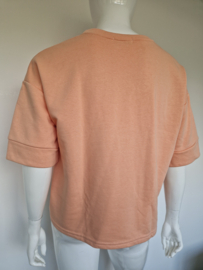 Azzurro oversized T-shirt. Maat OS. Perzik
