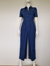 Whistles cropped jumpsuit. Maat 38, Denim/blauw.