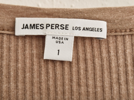 James Perse top met V-hals. Maat 1. Beige.
