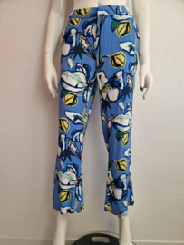 Pom Amsterdam Lily pantalon. Maat 40, Blauw/print.