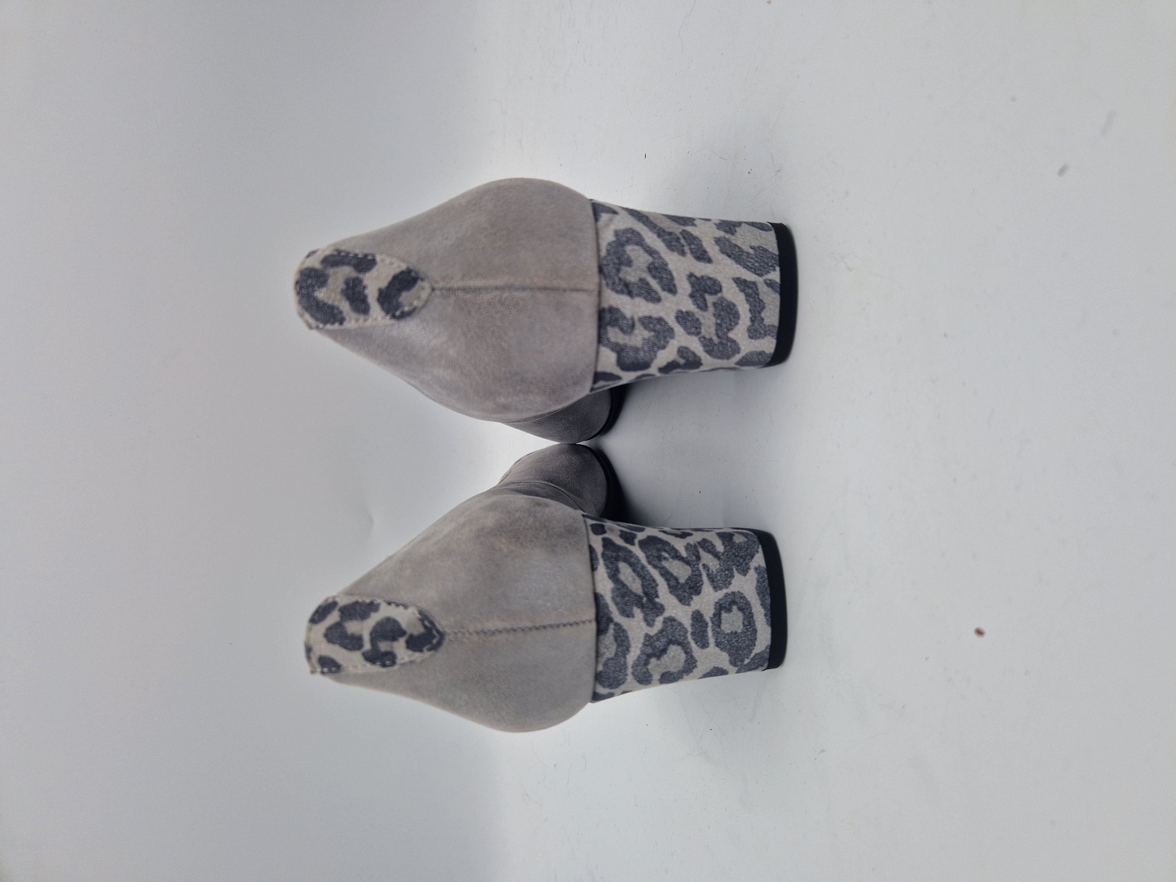 Hassia pumps Malaga. Maat 6,5, Zilver/ dierenprint/leer.