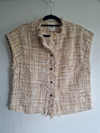 SUMMUM Woman tweed/bouclé gilet |Maat 36 |