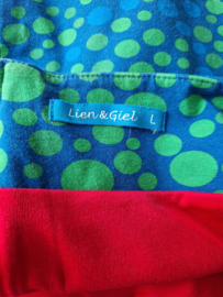 Lien & Giel rok. Maat L. Blauw/groen/print.