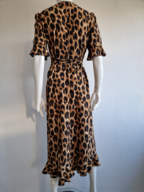 Summum Woman wikkeljurk. Maat L. Bruin/zwart/dierenprint
