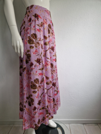 Claudia Sträter midi rok. Maat 40. Lila/bloemenprint.