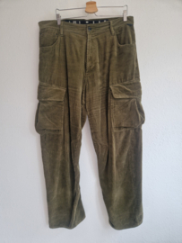 G-Star RAW Cargo Cord 3D Boyfriend broek | Maat 33 | Olijfgroen |