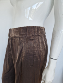 By-Bar Benji High Waist Wide fit. Maat XL. Bruin/metallic.