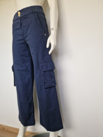 Nenette Milano cargo broek | Maat 36/38 | Donkerblauw |