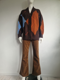 COS vest. Maat M. Bruin/oranje/wol.