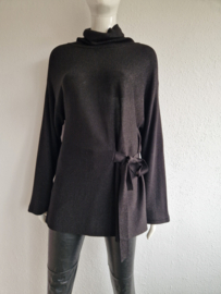 Pennyblack zwarte glittertop met col. Maat L.