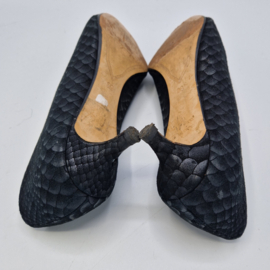 Dune London pumps. Mt. 38, Zwart/ leer.