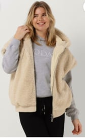 10DAYS teddyvest met capuchon | Maat XL | Ecru |