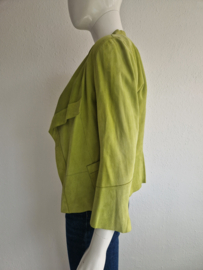 Marc Cain vest/jasje. Maat 2 Limegroen/leer.