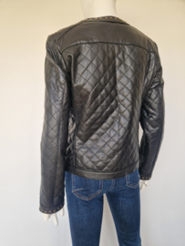 Malvin leren jasje met studs. Maat 38. Zwart